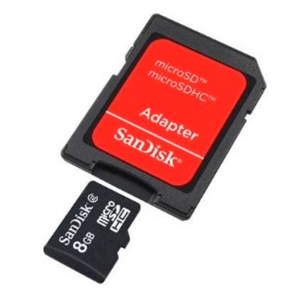 Memoria Flash SanDisk, 8GB mircoSDHC Clase 4, con Adaptador