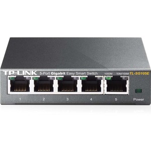 Conmutador Ethernet TP-Link EasySmart  TL-SG105E 5 Puertos Gestionable - Gigabit Ethernet - 10/100/1000Base-T