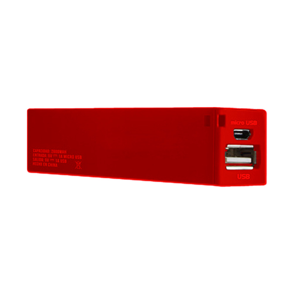 Cargador Bateria Portátil Acteck Puerto USB 1 Rojo