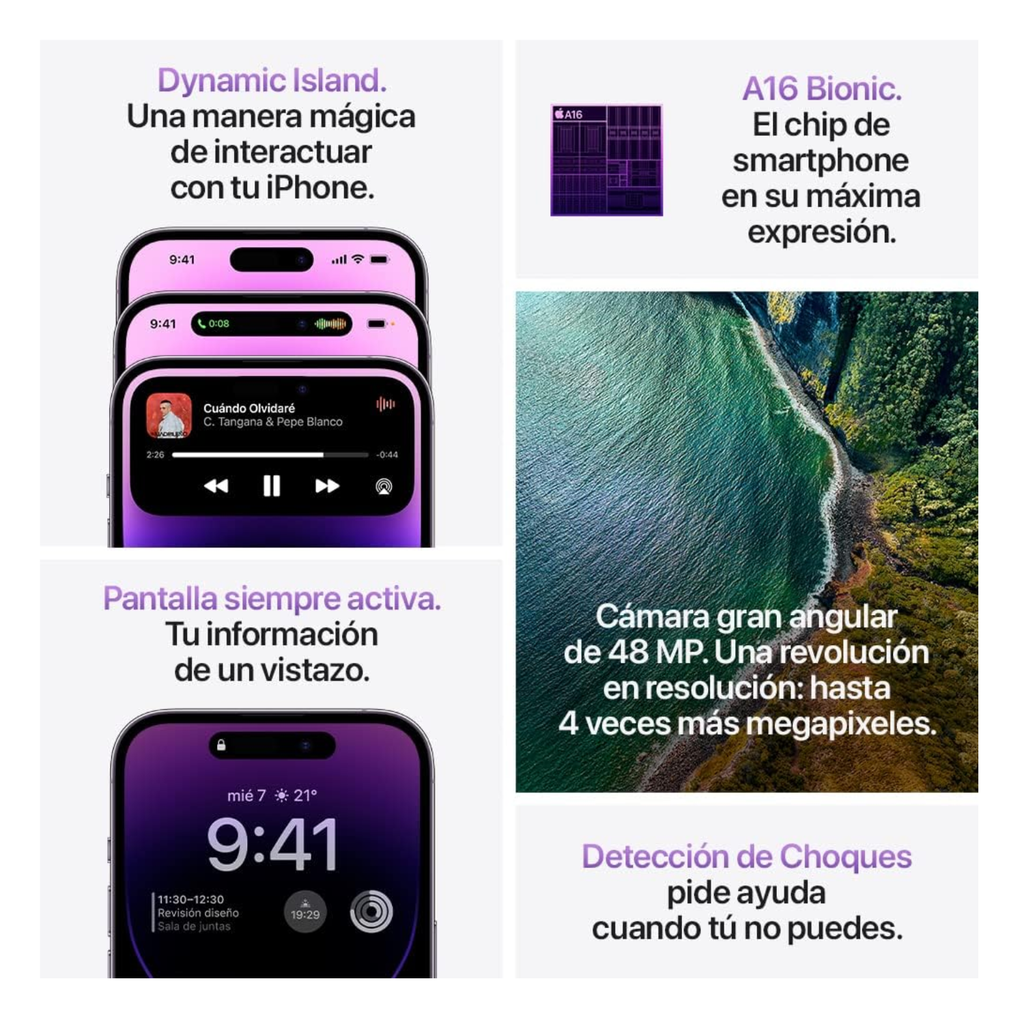 Reacondicionado-iPhone 14 Pro 128GB Gold  Grado A