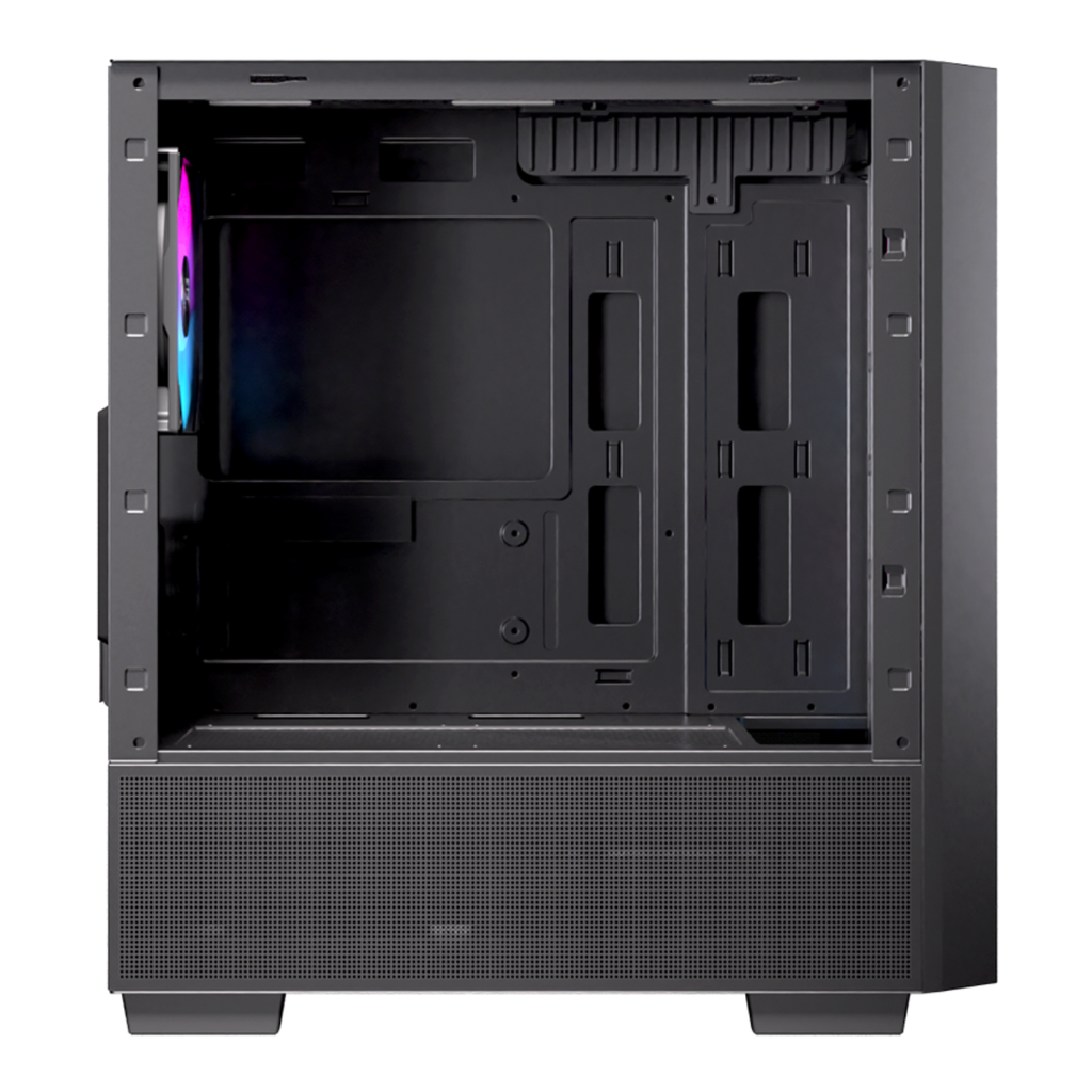Gabinete para PC EINAREX PM150 RGB Black - EXCS-PM-150R-B, Mid-Tower, Panel de Vidrio Templado, Iluminación RGB, Alto Flujo de Aire