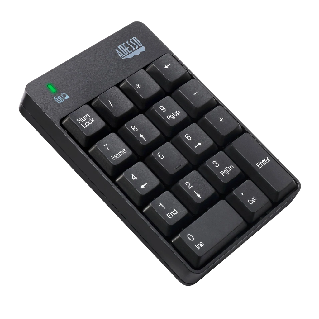 Adesso Teclado Numérico Inalámbrico 18 Teclas Resistente a Derrames