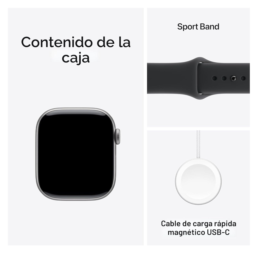 Apple Watch Series 11 GPS 42mm Aluminio Gris Espacial Banda Negra S/M