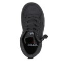 BILLY Footwear Toddler Harmon Sneakers - Black 5T: Zipper & Lace Up, Cushioned Insole, Non Marking Sole