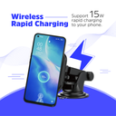 Energizer Ultimate 15W Wireless Car Charger – Cargador Inalámbrico para Auto, 3 Soportes Incluidos, Carga Rápida, Color Black