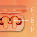 Skullcandy Dime True Wireless – Audífonos Bluetooth Inalámbricos Compactos, Micrófono Integrado, Golden Orange
