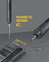 Fanttik Mini Electric Screwdriver, Precision Screwdriver Set with 24 Magnetic Precision Bits, 2 Gears Torque, Cordless, Repair Tool Set for Phone Camera Laptop Watch- E1 PRO