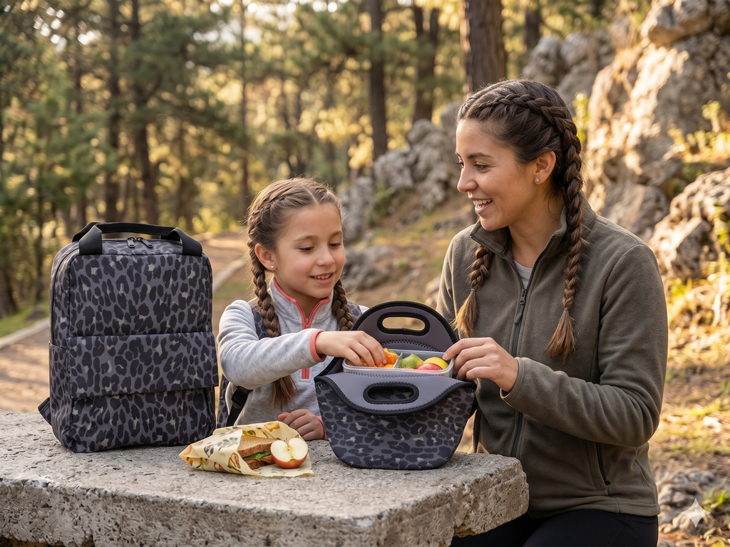 Bag Pack Leopardo a granel + LUNCH BAG ANIMAL