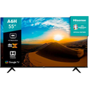 Hisense 55A6H 4K UHD Smart TV – LED-LCD 54.6", Google TV, HDR10/Dolby Vision, Wi-Fi – Refurbished Grade A/B