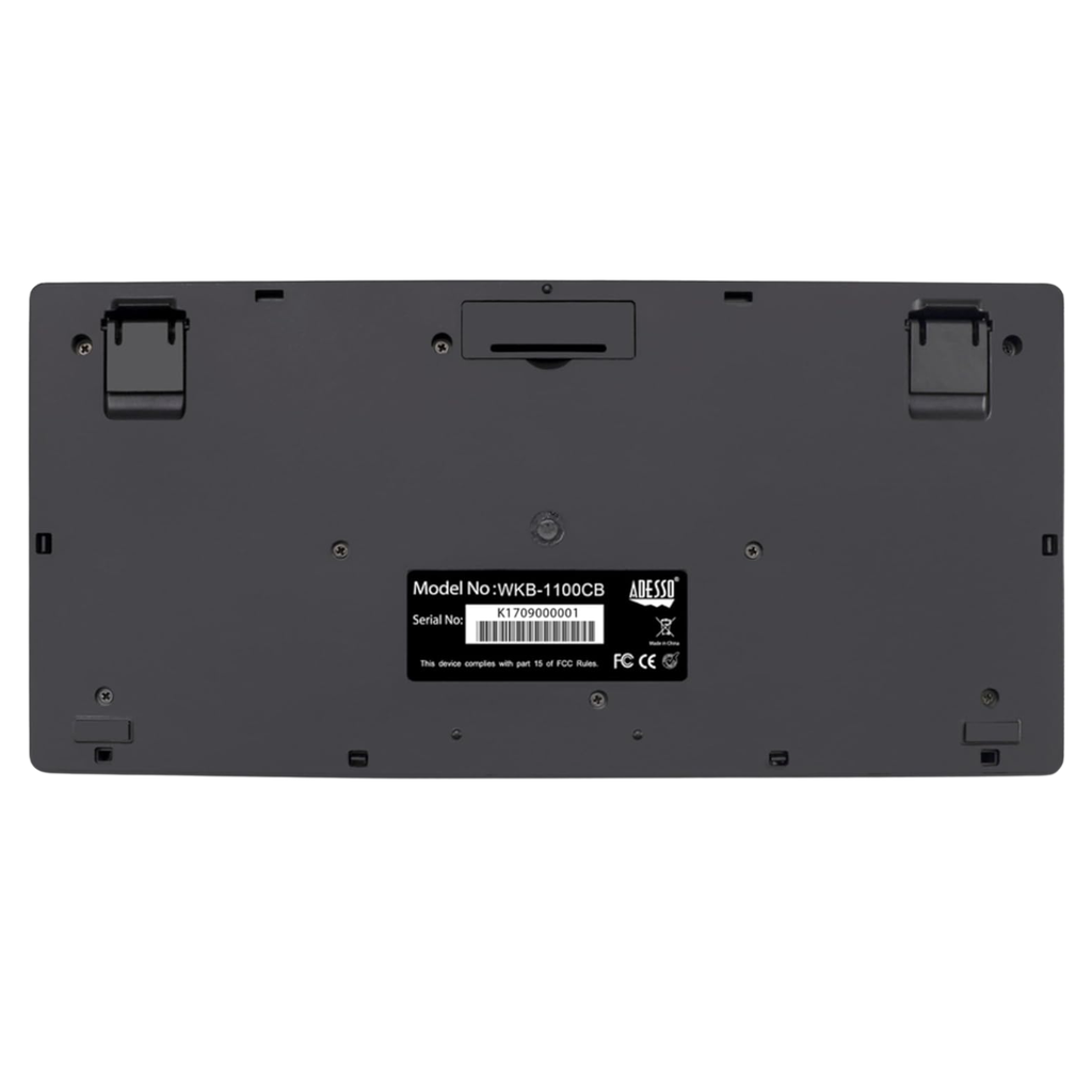 Adesso WKB-1100CB Mini Teclado y Mouse Inalámbricos Resistentes Derrames