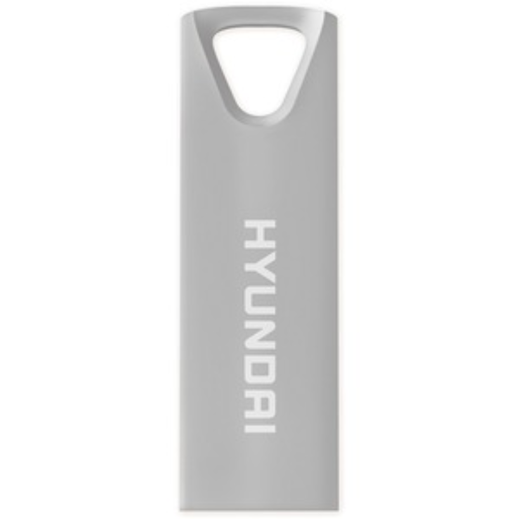 Memoria USB 64GB Hyundai Bravo Deluxe | USB 3.0 SuperSpeed | Cuerpo Metálico Plata | Resistente al Agua y Golpes | Nuevo Sellado | Para Video 4K, PC y Mac