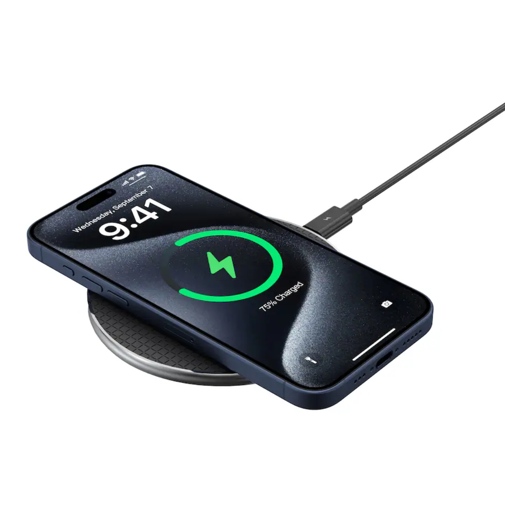 Energizer MAX 15W – Base de Carga Inalámbrica Qi, Carga Rápida, Antideslizante, Compatible con iPhone y Android, Color Negro