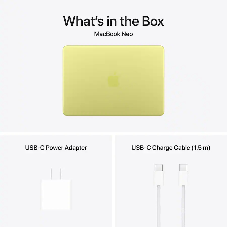 Apple 2026 MacBook Neo A18 Pro 6‑core CPU 5‑core GPU 256GB SSD 8GB 13" (2408x1506) Mac OS CITRUS