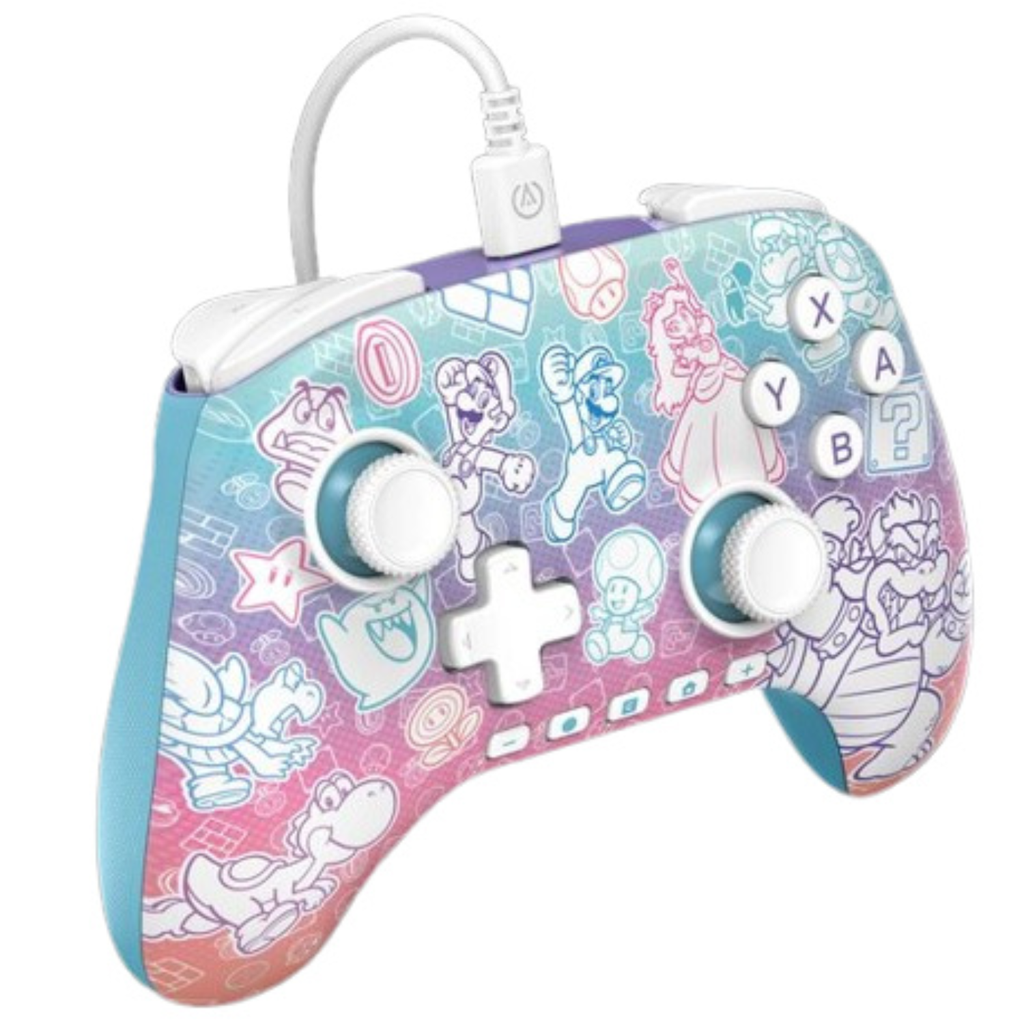PowerA Advantage Controller para Nintendo Switch 2 Mushroom Kingdom Alámbrico Oficial