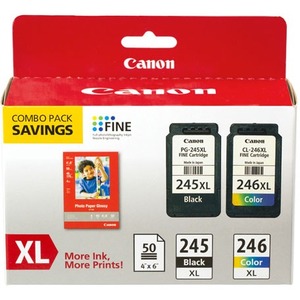 Paquete de cartuchos de tinta Canon PG-245XL / CL-246XL Negro y Color