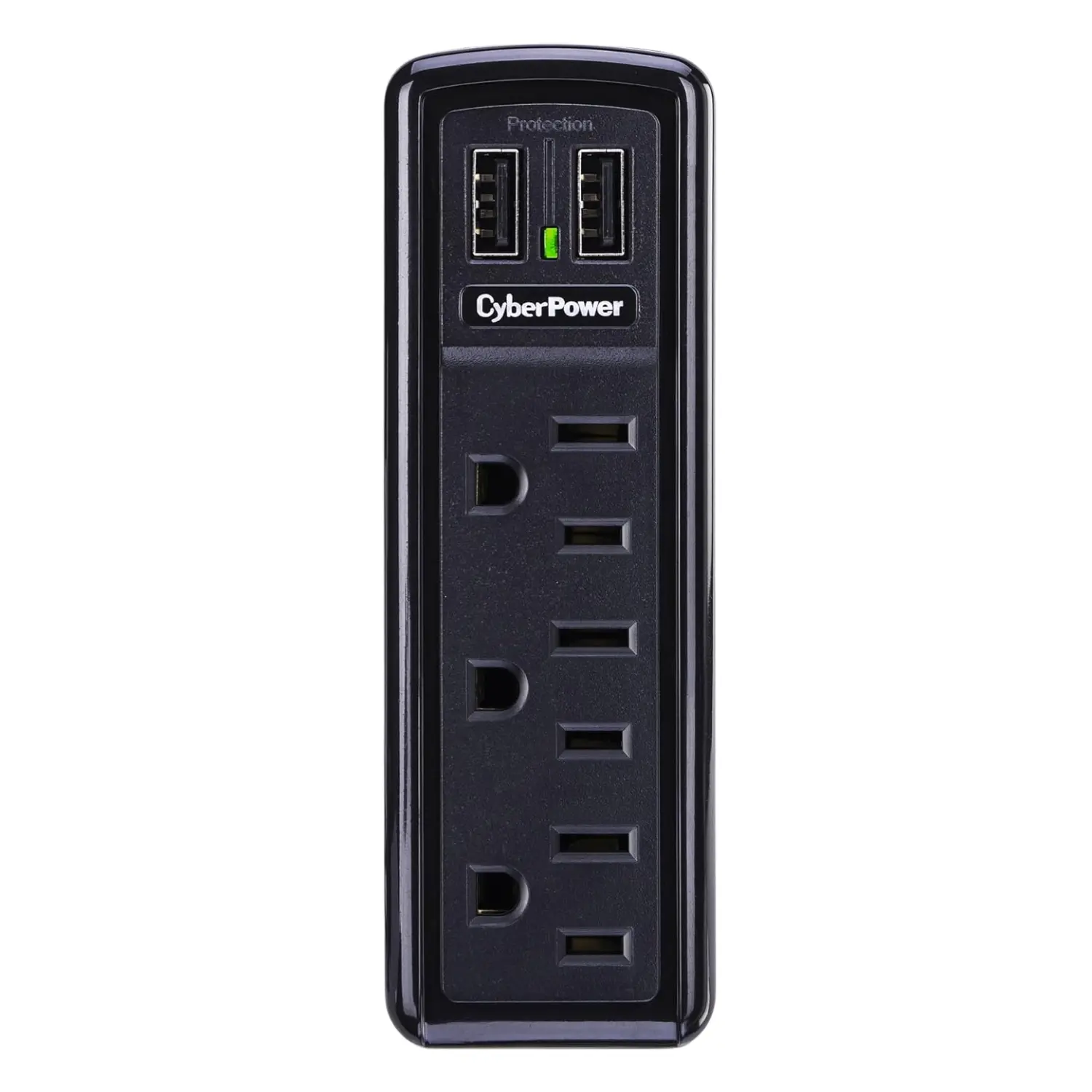 Protector de Sobretensión CyberPower 3 Tomas con 2 Puertos USB 918 Joules (CSP300WU)
