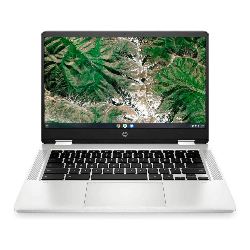 Laptop HP Chromebook x360 14a-ca1008ca, 14" Full HD IPS Táctil, Intel Celeron, 4GB RAM, 128GB eMMC, ChromeOS, Plateado Mineral