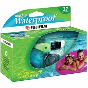 Cámara Desechable Fujifilm QuickSnap Waterproof, 115 x 54mm, Transparente
