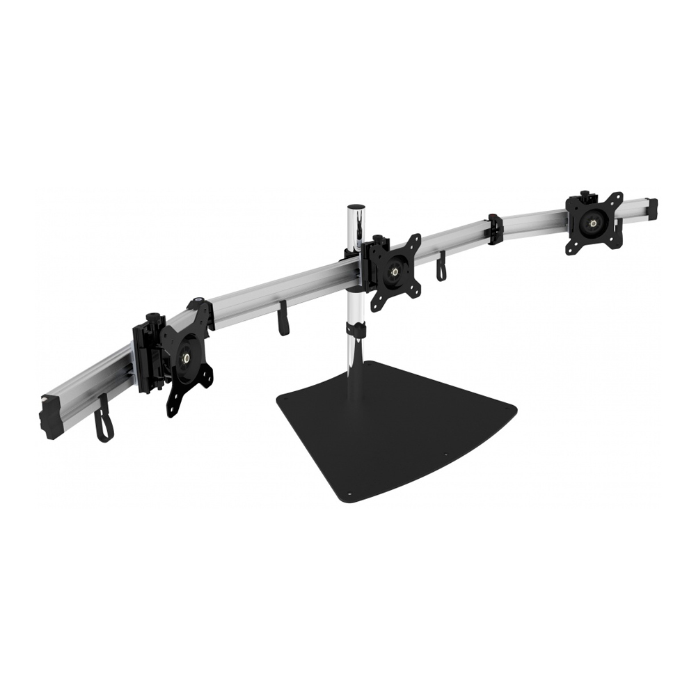 SIIG Soporte de Escritorio para 3 Monitores 13" - 27", hasta 8Kg, Negro/Gris