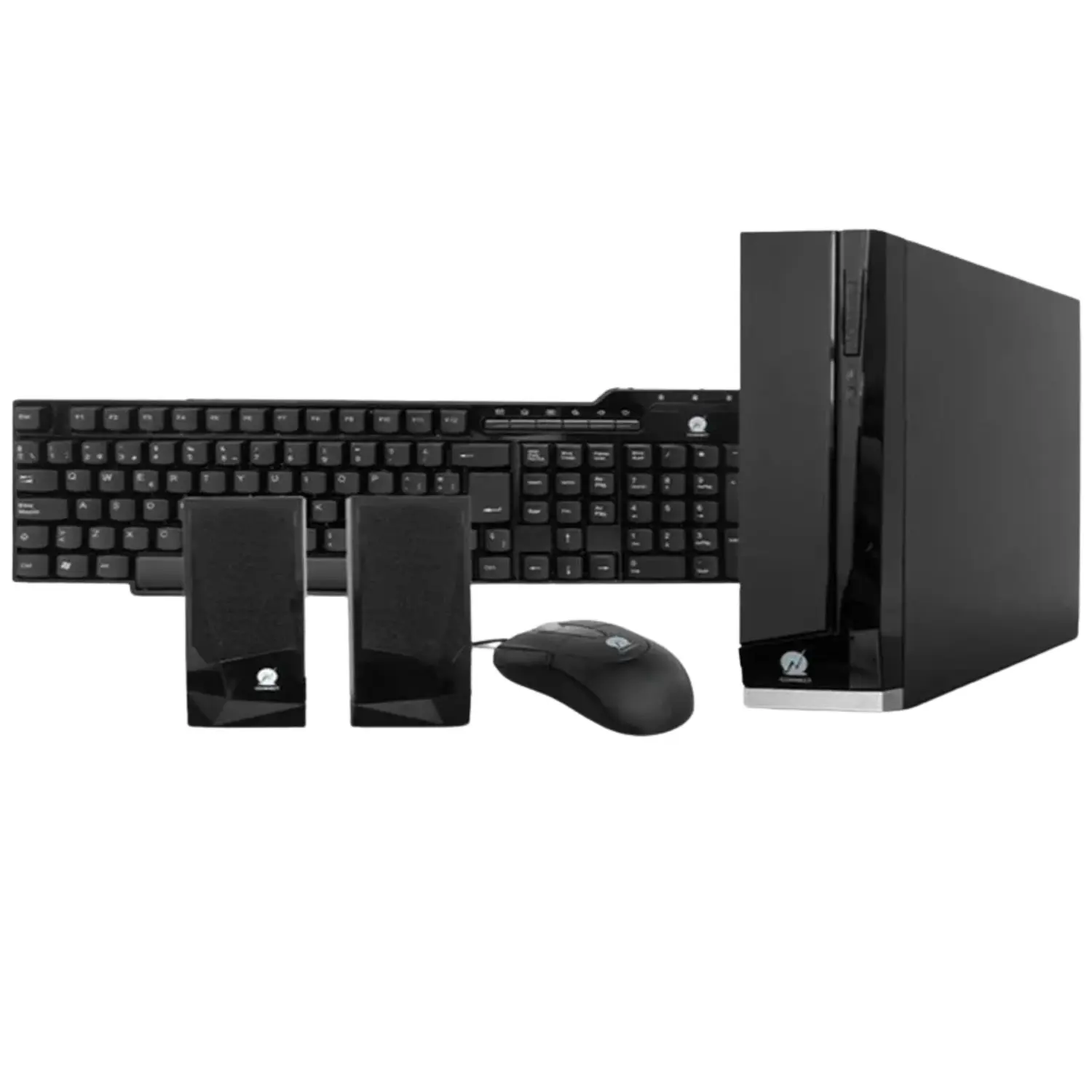 PC Pactech Basic Bundle - AMD Dual Core, 4GB RAM, 1TB HDD, Incluye Teclado, Mouse y Bocinas, Computadora de Escritorio Completa para Hogar y Oficina (SYSBTS01E12100)