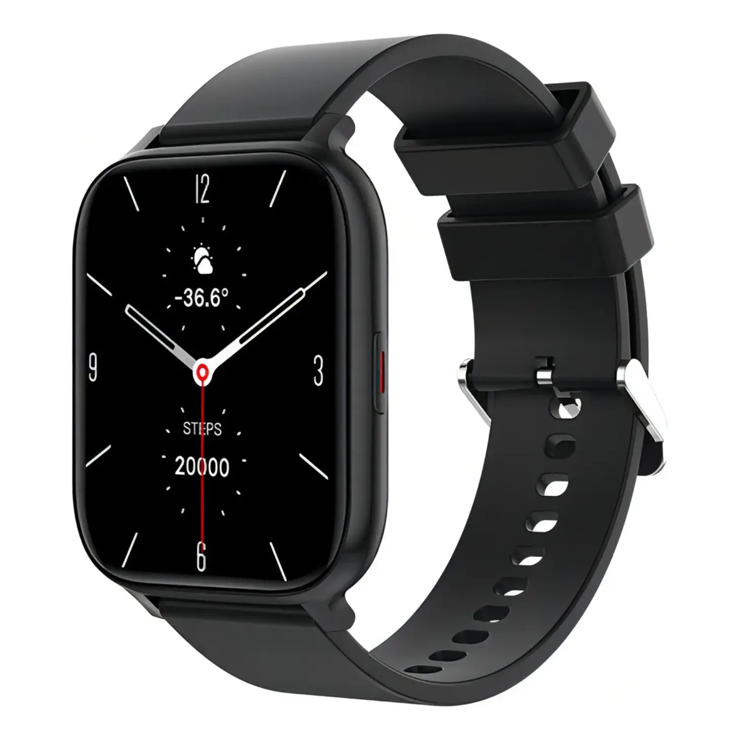HY Smart Watch SW001 – Smartwatch Deportivo con Monitoreo de Actividad, Notificaciones, Resistencia al Agua y Pantalla Táctil, Color Black
