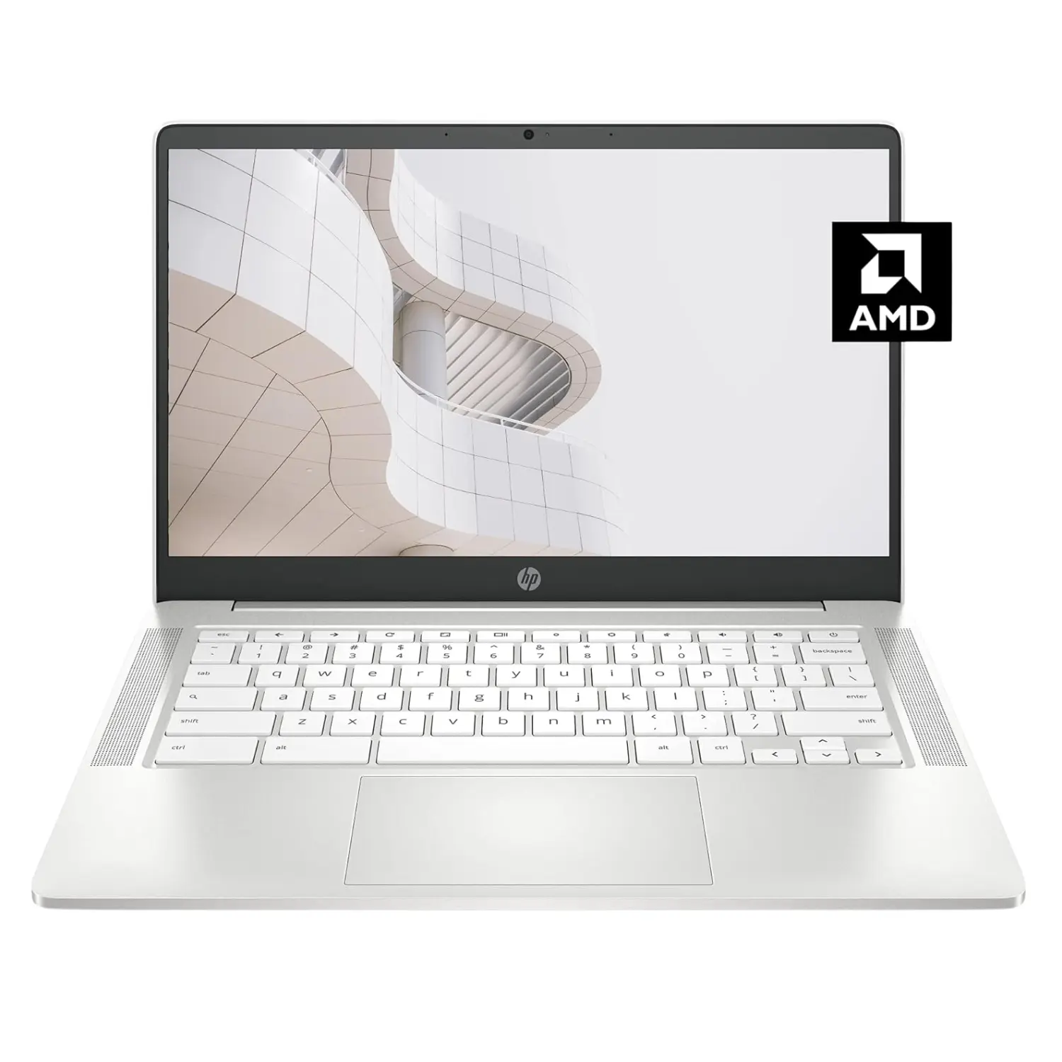 HP Chromebook 14a-nd0050nr - Laptop Táctil 14", AMD 3015Ce, 4GB RAM, 32GB eMMC, Chrome OS, Plata