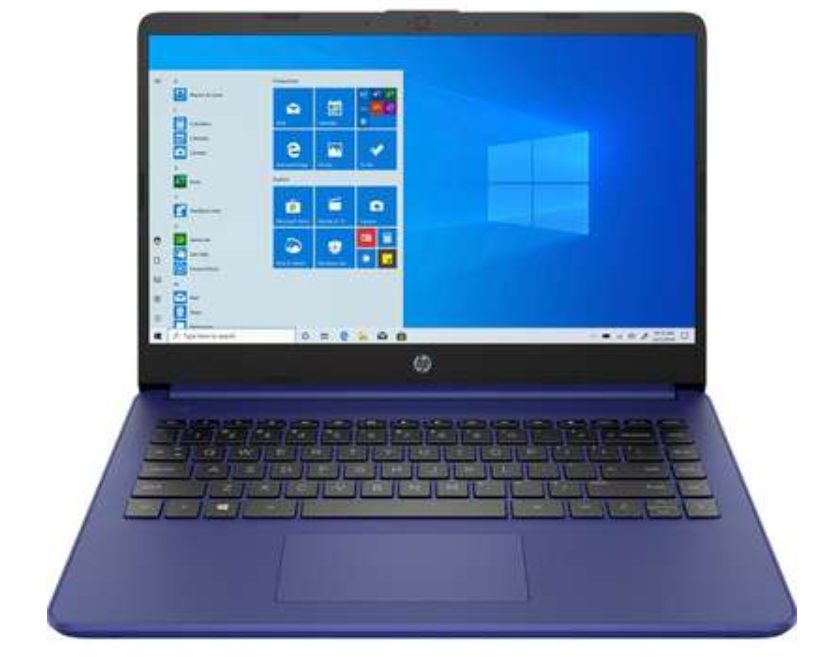 Refurbished HP Laptop 14-fq0040nr 14" TS AMD 3020e AMD Radeon™ Graphics 4 GB RAM 64 GB eMMC W10 Home in S mode BT Webcam Indigo blue Grade B