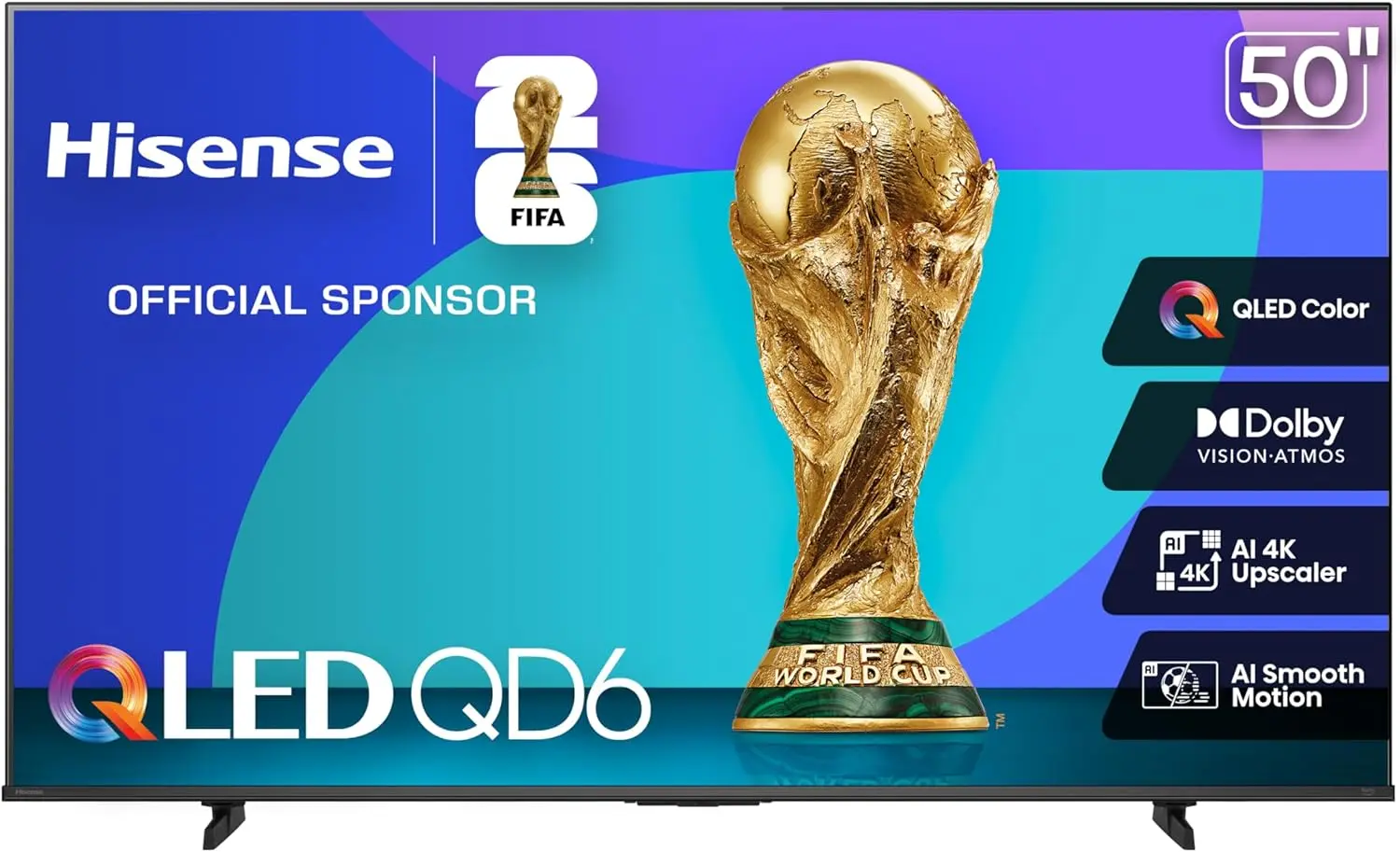 Hisense 50" Class QD6 Series Hi-QLED 4K UHD Smart fire TV (2025)