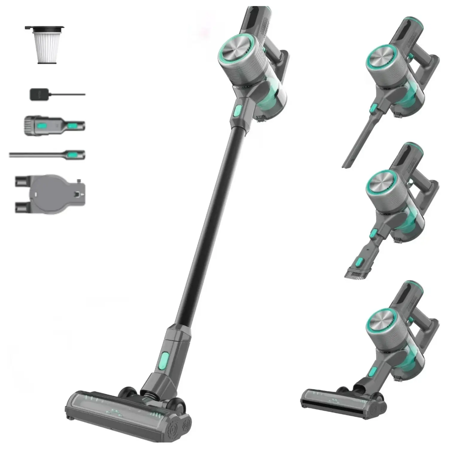 Wyze Aspiradora Inalámbrica Stick 24KPa 450W Filtro HEPA Ligera para Hogar Pisos y Alfombras