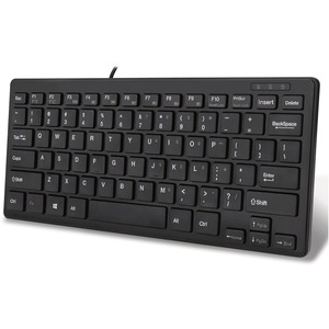 Teclado Adesso SlimTouch AKB-111UB - Cable Conectividad - USB Interfaz - Ingl&eacute;s (EEUU) - QWERTY Diseño - Negro