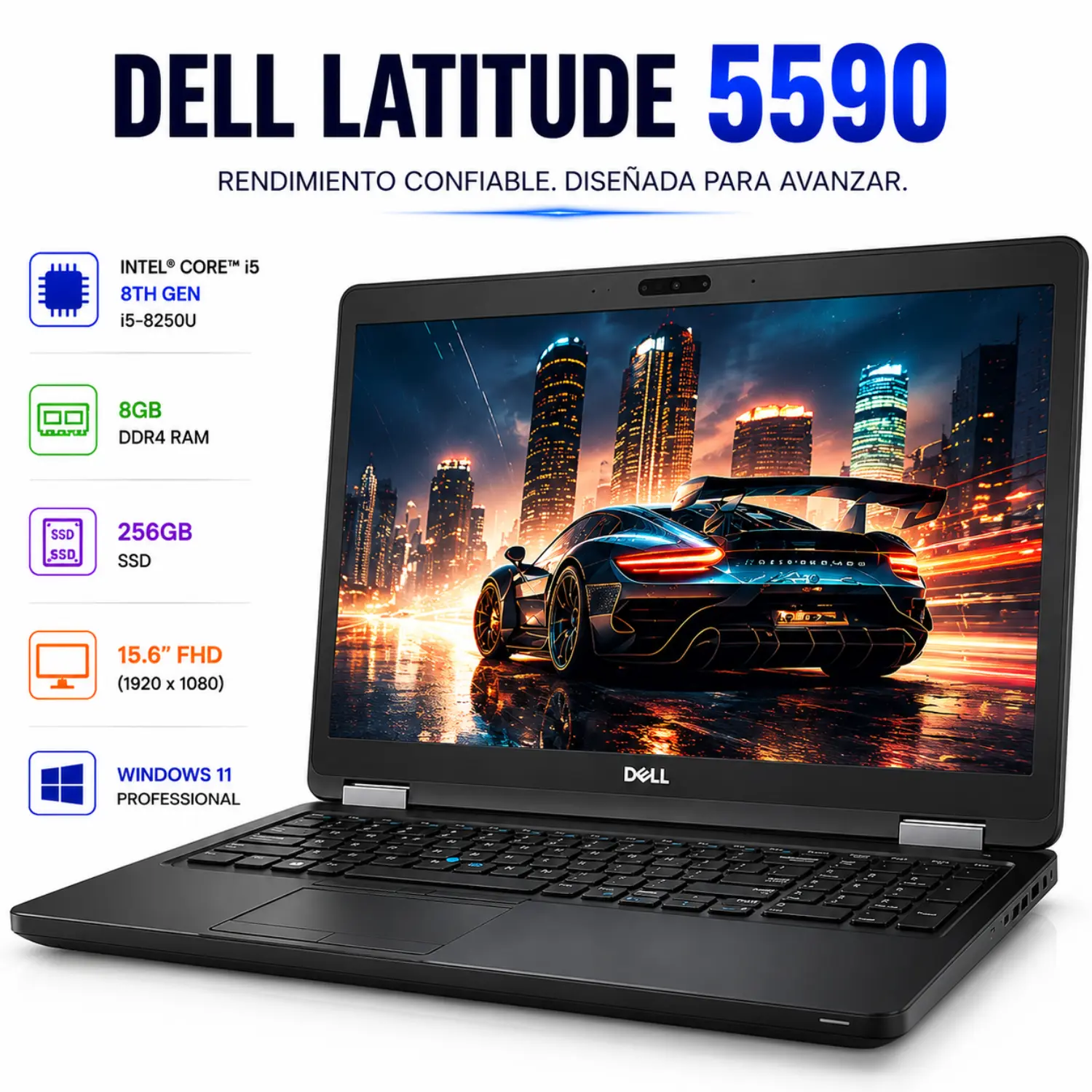 Dell Latitude 5590 15.6" FHD Intel Core i5 8GB RAM 256GB SSD Windows 11 (Reacondicionado) 
