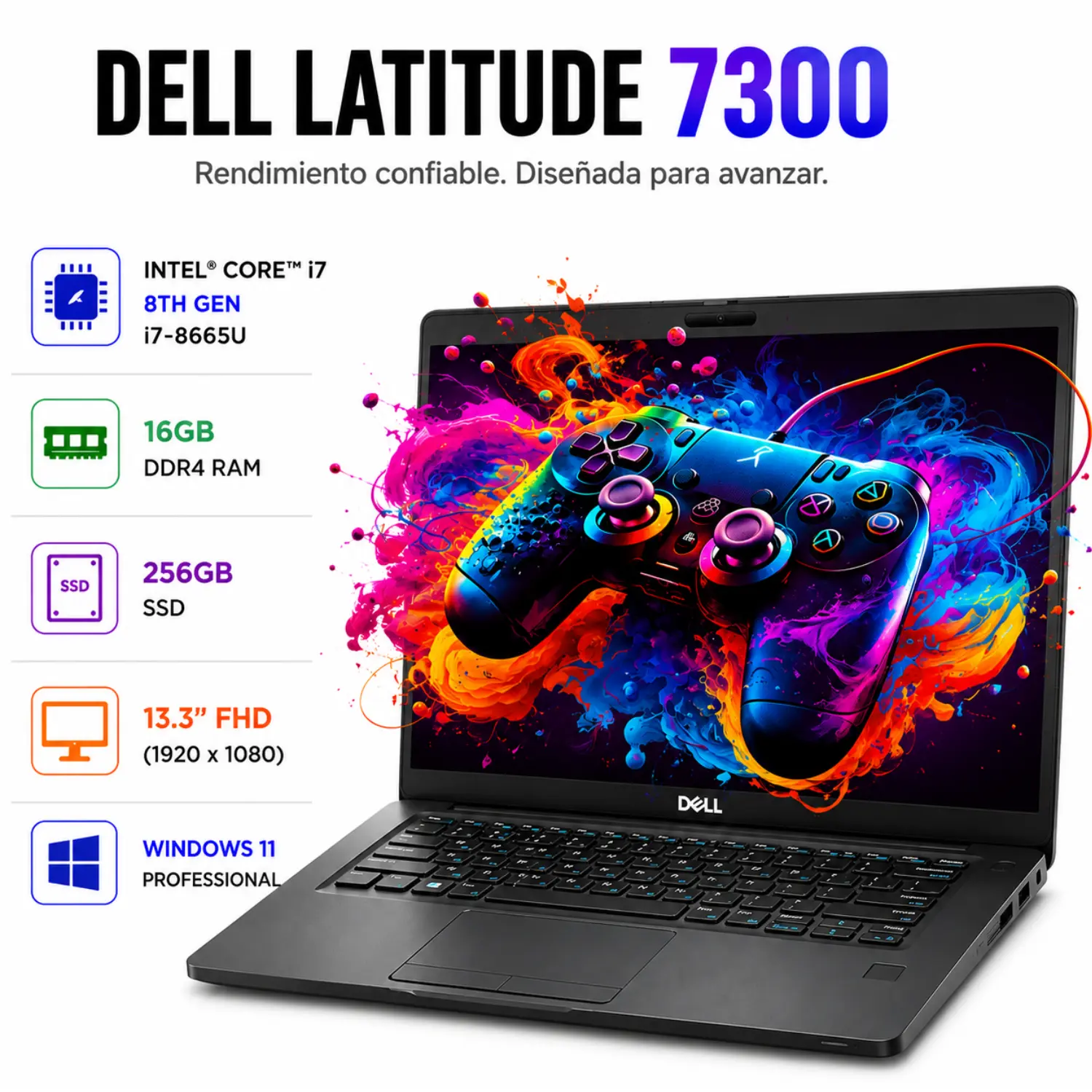 Dell Latitude 7300 13.3" FHD Intel Core i7 16GB RAM 512GB SSD Windows 11