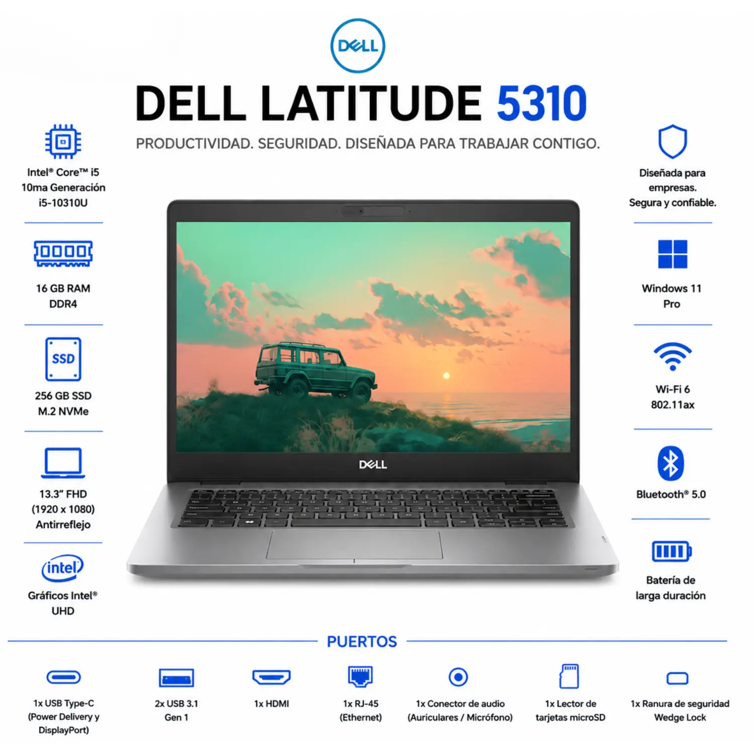 Dell Latitude 5310 13.3" FHD Intel Core i5 16GB RAM 256GB SSD Windows 11