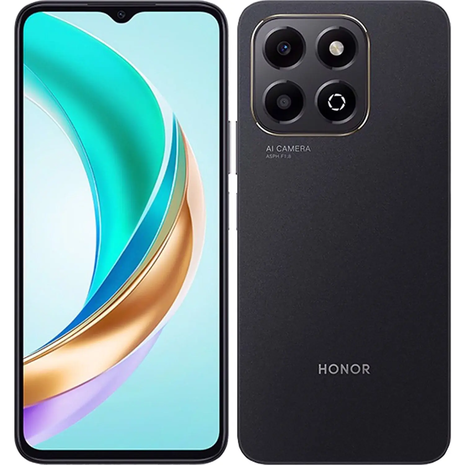 HONOR X6C 4G Midnight Black – Smartphone 6.56″ HD+, 128GB Almacenamiento, Batería de larga duración, Triple Cámara