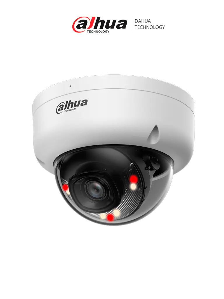 Cámara IP Domo Antivandálica 2MP con Iluminación Dual e Inteligencia Artificial