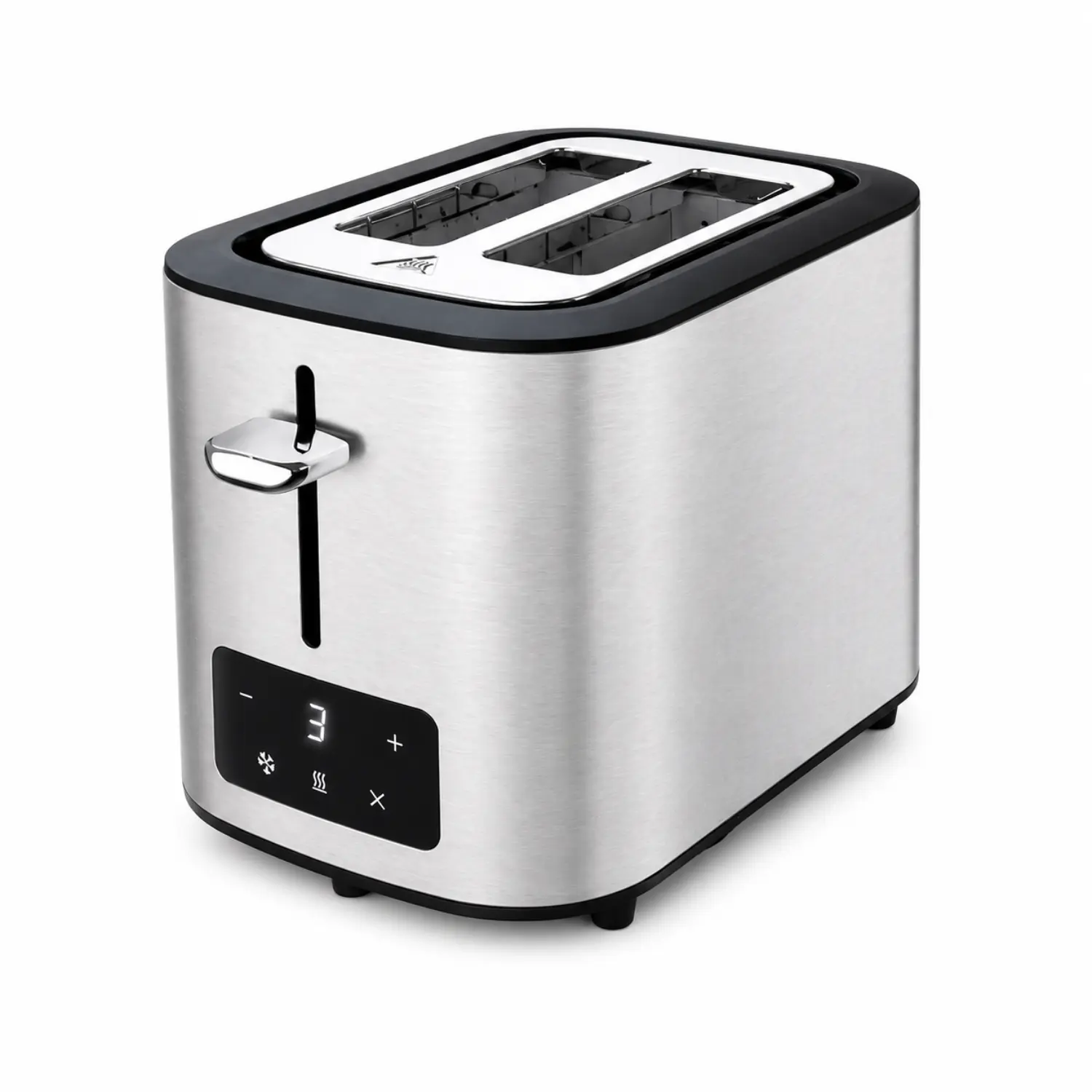 Tostadora Digital Zenith de 2 Rebanadas 77505 - Acero Inoxidable, Pantalla LED, 7 Niveles de Tostado y Ranuras Extra Anchas