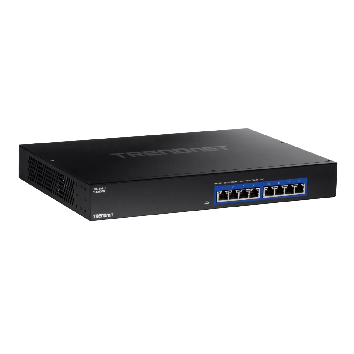 Switch 10G de 8 Puertos Ethernet Alta Velocidad Red Profesional
