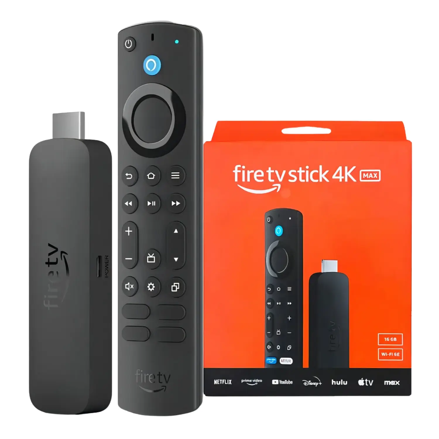 Amazon Fire TV Stick 4K Max WiFi 6 Control por Voz Alexa Negro