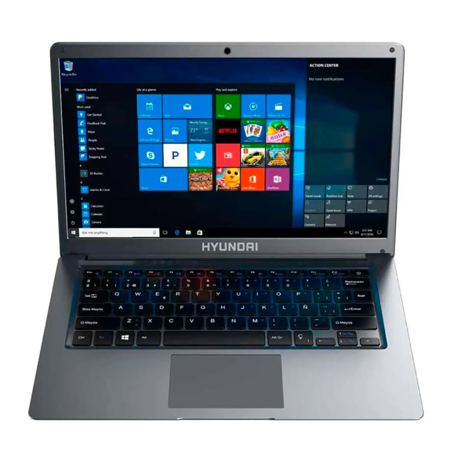Hyundai HyBook 14.1" HD - Intel Celeron N3350, 4GB RAM, 64GB SSD + 1TB HDD, Win 10 Home - Space Grey