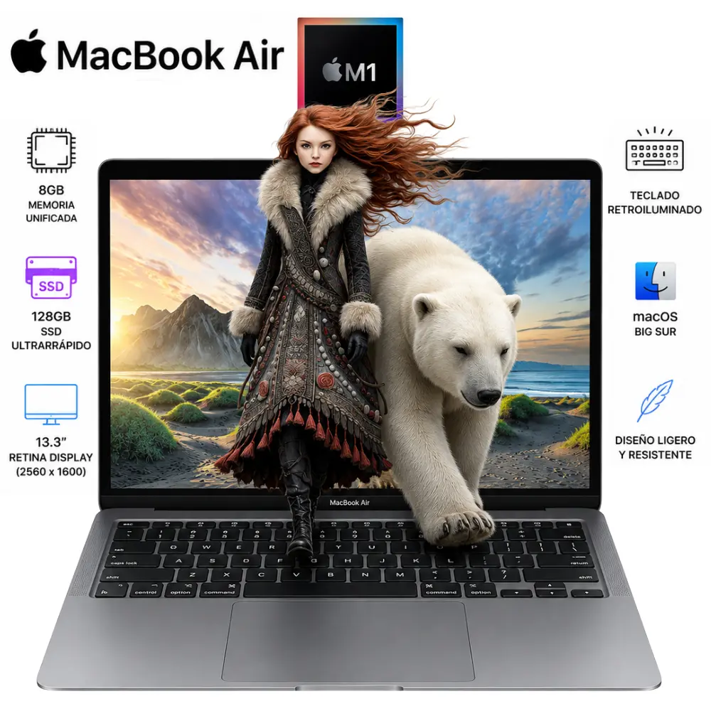 [AP2020-AIR-M1-8-128-SPG/RFB] MacBook Air M1 13.3" 8GB 128GB SSD Space Gray