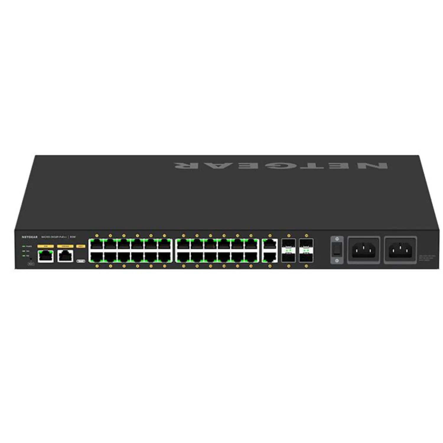 [GSM4230UP-100NAS/NEW] NETGEAR AV Line M4250-26G4F-PoE++ – Switch Administrable 24 Puertos Gigabit con PoE++ (720W), 4 Puertos SFP, Optimizado para AV-over-IP, Montaje en Rack – Nuevo