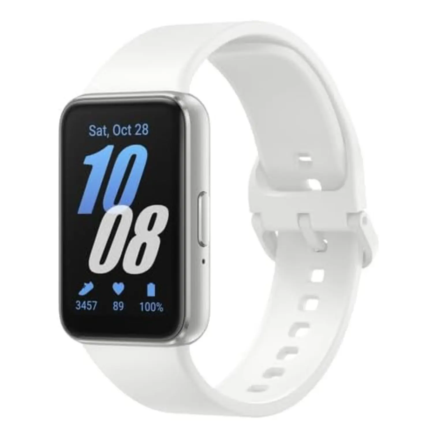 [SM-R390NZSAMXO/NEW] Samsung Galaxy Fit3 Smartwatch Plata Pantalla AMOLED 1.6" Hasta 13 Días de Batería Monitoreo Deportivo
